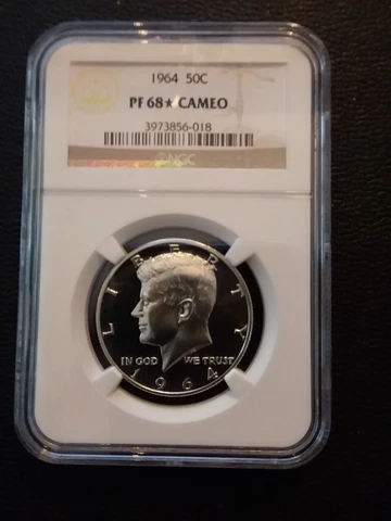 1964 SILVER KENNEDY HALF NGC PR68* STAR CAMEO *** EXCEPTIONAL CAMEO PROOF *** Cover