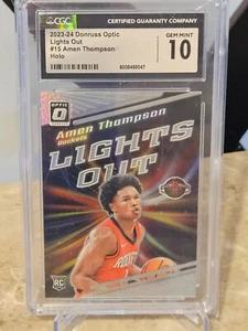 2023-24 Panini Donruss Optic #15 Amen Thompson Lights Out CGC Gem Mint 10 Rocket - Picture 1 of 2
