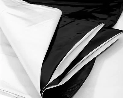 Silofolie in 4m 6m und 8m Br. Abdeckplane Poolfolie wasserdicht schwarz-weiß - Bild 1 von 4