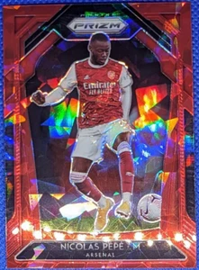 2020-21 Panini Prizm NICOLAS PEPE #42 Red Ice Arsenal - Picture 1 of 2