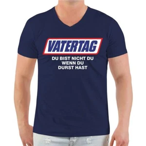 T-Shirt V-NECK mit Ausschnitt Vatertag Geschenk S bis 8XL männertag Bier alkohol - Bild 1 von 4