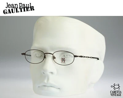 Jean Paul Gaultier 57-0005, Vintage 90s small rectangle glasses frames NOS - Image 1 of 4