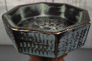 Haeger Sascha Brastoff Roman Bronze Octogon Planter Trinket Dish Decor 70's RARE - Picture 1 of 11