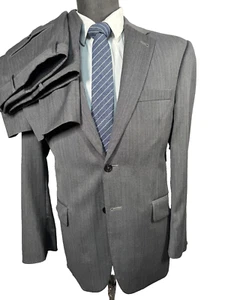 JOS. A. BANK SIGNATURE COLL Herren grau HERRINGBONE 2tlg Anzug 40S Sakko 34x29 Hose - Bild 1 von 17