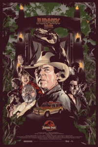 Vincent Aseo Jurassic Park Private Commission Screen Print Poster - Picture 1 of 4