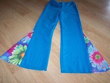 Child Size Small 4-6 Wolff Fording & Co Turquoise Hippie Costume Dance Pants GUC
