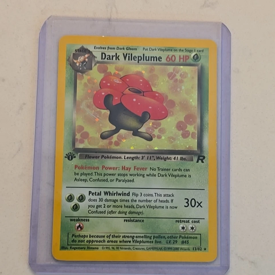 1995 pokemon cards 1st edition Dark Vileplume Holo 13/82 Never used MINT  - Image 1 of 2