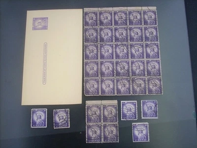 U.S.SCOTT #1035 3 Ct.STATUE of LIBERTY,MINT PC&1S,SHT 25,U.BLK of 4+S+3DIF.IMPER - Image 1 of 2