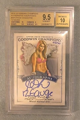 PAIGE VANZANT 12 Guage 铭文亲笔签名卡/50 - 2016 Goodwin Champions BGS 9.5 — 第 1/2 张图片