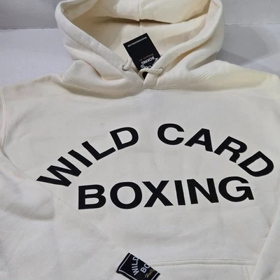 Wild Card Boxing Mens Pullover Hoodie Sweatshirt Size S Bone WCB Old School Logo - Image 1 of 4