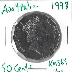 Moneda Australia 50 Céntimos 1998 KM364. Conmemorativo Bass Strait - Imagen 1 de 4
