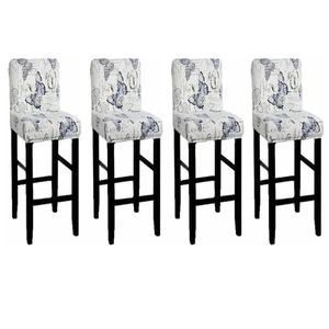 4Pcs Dining Room Chair Pub Bar Stool Seat Covers Stretch Slipcover Protector - Picture 1 of 5