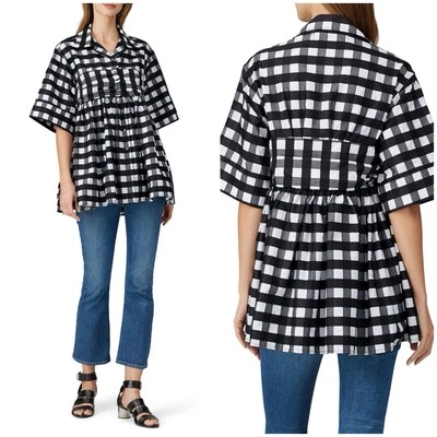 Camisa Bralet Marques Almeida Guinga Manga Corta Plisada Cintura Imperio Pequeña Foto 1 de 4