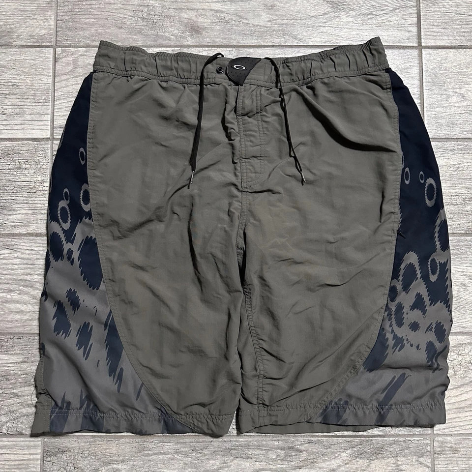 Pantalones Cortos de Bicicleta de Montaña Acolchados MTB Forrados Gris Azul Y2K Oakley Software 2XL De Colección Foto 1 de 4