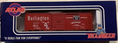 ATLAS O 3-RAIL BURLINGTON 40’ SLIDING DOOR BOX CAR #63666 O SCALE FREIGHT CB&Q - Image 1 of 3