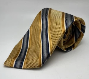 ROBERT TALBOTT Carmel Men's Silk Necktie USA Designer STRIPED Multi EUC - Picture 1 of 4