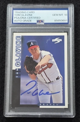 Tarjeta Pinnacle 1997 firmada por Tom Glavine - Mets - Atlanta Braves - PSA 10 automática Foto 1 de 4