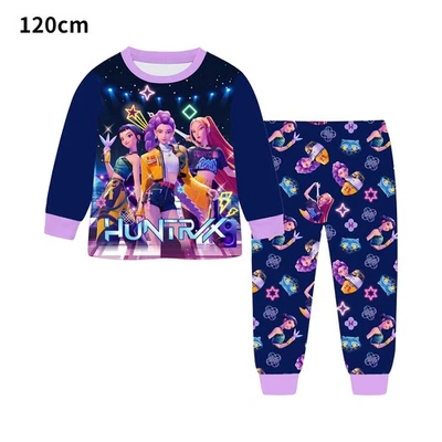 孩子 男孩 女孩 恶魔 猎人睡衣 上装 裤子 套装 K-pop 睡衣 Pjs 套装 — 第 1/4 张图片