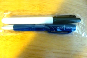 Boys Town blau silber Kugelschreiber und Taschenlampe, einziehbarer und Filzstift - Bild 1 von 2