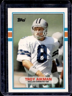 1989 Topps Traded Troy Aikman Rookie RC #70T Cowboys - Image 1 of 2