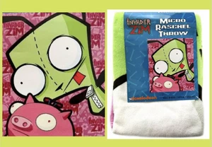 Invader Zim GIR Hundeanzug Schweinchen Vintage Micro Raschel Plüsch Überwurf/Decke RAR! NEU! - Bild 1 von 3