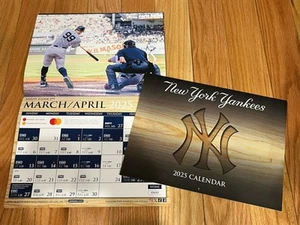 2025 Wall Calendar Schedule New York Yankees SGA Stadium Baseball Aaron Judge - Picture 1 of 18