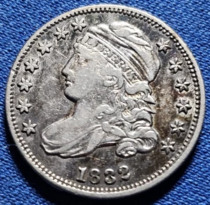 1832 Capped Bust Dime 10c. High Grade With Reverse Die Break - Picture 1 of 2