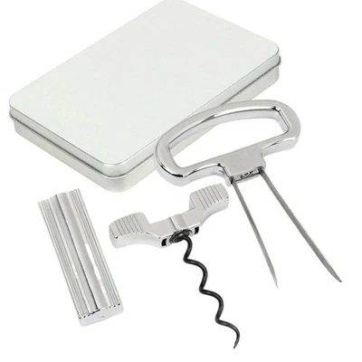 Two-Prong Cork Puller Remover Ah-So Old Wine Opener Multifunction Beer Corkscrew - image 1 of 4
