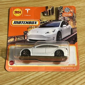 Matchbox Tesla Model 3 53/100 White Short Card - Bild 1 von 2