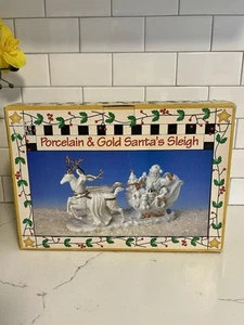 Vintage - Porzellan & Gold - Weihnachtsmannschlitten - wunderschön und elegant - Bild 1 von 11