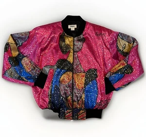 Chaqueta Bomber Mighty Vintage Art Para Mujer Picasso Dos Caras Rosa Rara Talla M-L - Imagen 1 de 6