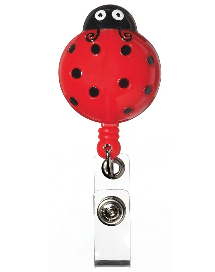 Porta Insignia Médica Retráctil Prestige * LADY BUG * con Clip Bulldog Enfermera Foto 1 de 1
