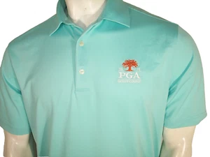 New Greg Norman Med Green Poly/Spandex Golf Shirt 2021 PGA Kiawah Ocean Course - Picture 1 of 7