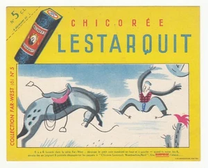 *** Chicorée LESTARQUIT _ Collection Far-West n° 5 *** Buvard ancien 16 x 13 - Imagen 1 de 2