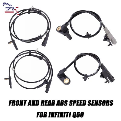 4ABS WHEEL SPEED SENSOR FRONT REAR R L FOR INFINITI Q50 2014-2022 Q60 2017-2020 - Image 1 of 4