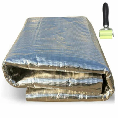 Alfombrilla protectora térmica amortiguador de sonido para aislamiento capó cortafuegos motor coche 100x50 cm Foto 1 de 4