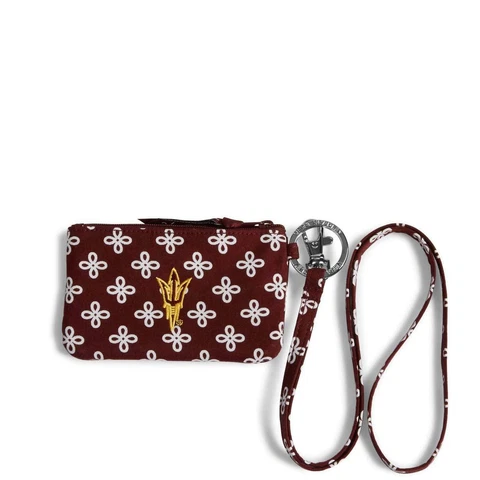 Arizona State University SUN DEVIL Lanyard ID Key Fob Change Purse Vera Bradley Cover