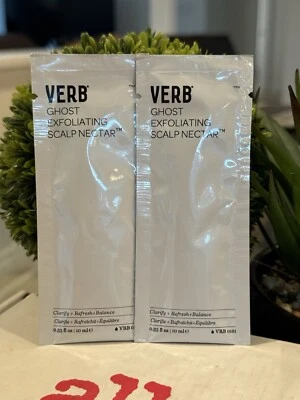 2x NUEVO Verbo Fantasma Exfoliante Cuero Cabelludo Néctar 0.33 fl. oz - Tamaño de muestra Foto 1 de 2