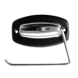 Porta carta igienica ABJ bagno parete argento nero - Foto 1 di 4