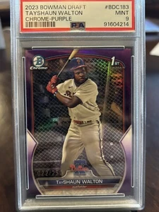 2023 Bowman Draft Tayshaun Walton Purple 1st Bowman/250 BDC183 PSA 9 Phillies - Picture 1 of 2