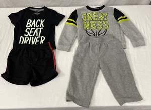 4 Pieces Mixed Brands Boys Toddlers Tops & Bottoms Size 12 Months - Picture 1 of 19