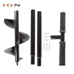 5.9"x33" T Shaped Hand Operated Auger Spiral Drill Tool Bit For Garden Planting - Picture 1 of 14
