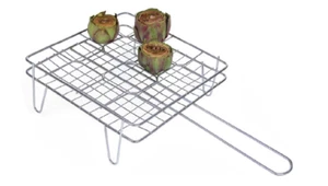 GRIGLIA GRATICOLA CROMATA PER CARCIOFI CM.27X27 - Bild 1 von 2