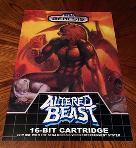Altered Beast Sega Genesis box case art retro video game 24" poster print - Picture 1 of 3