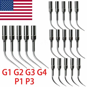 USA Dental Ultrasonic Piezo Scaler Perio Tips G-P Fit EMS Woodpecker 6 Types mx - Picture 1 of 6
