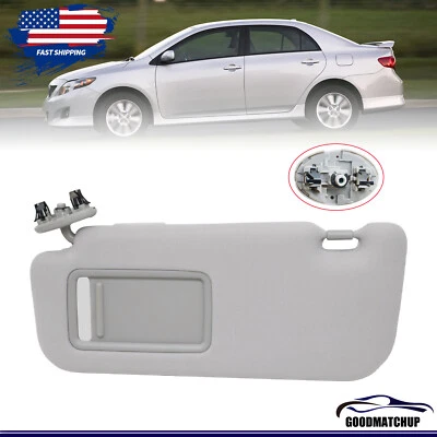Grey Left Driver Side Sun Visor 74320-02711-E0 For Toyota Corolla 2009 10 11-13 — 第 1/4 张图片