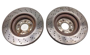 07-13 MERCEDES BENZ S550 W221 FRONT ROTOR DISC BRAKE DRILLED PAIR OEM - Picture 1 of 12