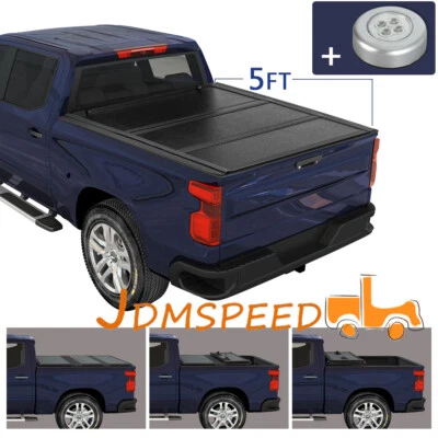 Hard Tri-Fold Truck Bed 5' FT Tonneau Cover For 2019-2022 Ford Ranger - Image 1 of 4