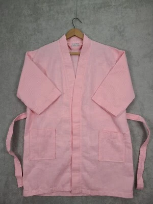 Bata corta CHAKIR de lino para mujer waffle rosa talla única Foto 1 de 4