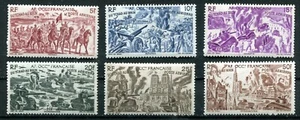 FRENCH WEST AFRICA 1946, "CHAD TO RHINE", WAR SCENES, MONUMENTS, Sc C5-C10, MNH - Picture 1 of 1